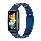 For Huawei Band 7 / 7 NFC MIJOBS Three-Bead Metal Stainless Steel Watch Band(Blue) - 1