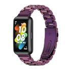 For Huawei Band 7 / 7 NFC MIJOBS Three-Bead Metal Stainless Steel Watch Band(Purple) - 1