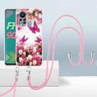 For Infinix Hot 11s 2.0mm Airbag Shockproof TPU Phone Case with Lanyard(Dancing Butterflies) - 1