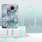 For Nokia G20 / G10 2.0mm Airbag Shockproof TPU Phone Case with Lanyard(Ink Green Marble) - 1