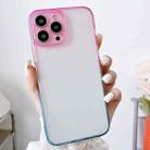 For iPhone 13 Acrylic Gradient Phone Case(Pink Blue) - 1