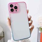 For iPhone 13 Pro Acrylic Gradient Phone Case (Pink Blue) - 1