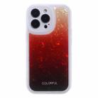 For iPhone 14 Shell Texture Gradient Phone Case (Red) - 1