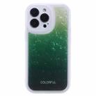 For iPhone 14 Shell Texture Gradient Phone Case (Green) - 1