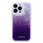 For iPhone 14 Plus Shell Texture Gradient Phone Case (Purple) - 1