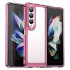 For Samsung Galaxy Z Fold3 5G Colorful Series Acrylic + TPU Phone Case(Transparent Pink) - 1