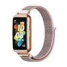 For Huawei Band 7 / 7 NFC Mijobs Breathable Nylon Watch Band(Pink Rose Gold) - 1