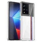 For vivo iQOO 10 Colorful Series Acrylic + TPU Phone Case(Transparent) - 1