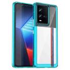 For vivo iQOO 9T Colorful Series Acrylic + TPU Phone Case(Transparent Blue) - 1