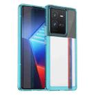 For vivo iQOO 10 Pro Colorful Series Acrylic + TPU Phone Case(Transparent Blue) - 1