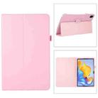For Honor Pad 8 Litchi Texture Leather Tablet Case with Holder(Pink) - 1