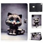 For iPad Pro 11 2020 Electric Pressed TPU Left and Right Open Flat Leather Tablet Case with Sleep Function & Card Buckle Anti-skid Strip(Pet Cat) - 1