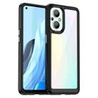 For OPPO A96 5G Colorful Series Acrylic + TPU Phone Case(Black) - 1