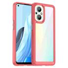 For OPPO A96 5G Colorful Series Acrylic + TPU Phone Case(Red) - 1