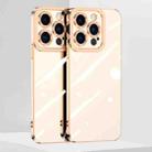 For iPhone 14 Plus 6D Electroplated Lens Protective Phone Case (White) - 1