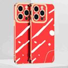 For iPhone 14 Plus 6D Electroplated Lens Protective Phone Case (Red) - 1