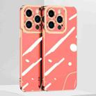 For iPhone 14 Plus 6D Electroplated Lens Protective Phone Case (Pink) - 1