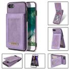 For iPhone SE 2022 / SE 2020 / 8 / 7 N.BEKUS Vertical Flip Card Slot RFID Phone Case(Purple) - 1