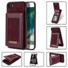 For iPhone SE 2022 / SE 2020 / 8 / 7 N.BEKUS Vertical Flip Card Slot RFID Phone Case(Wine Red) - 1