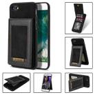 For iPhone SE 2022 / SE 2020 / 8 / 7 N.BEKUS Vertical Flip Card Slot RFID Phone Case(Black) - 1
