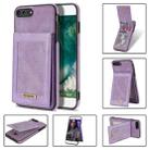 N.BEKUS Vertical Flip Card Slot RFID Phone Case For iPhone 8 Plus / 7 Plus(Purple) - 1