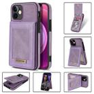 For iPhone 12 mini N.BEKUS Vertical Flip Card Slot RFID Phone Case (Purple) - 1