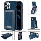 For iPhone 12 Pro N.BEKUS Vertical Flip Card Slot RFID Phone Case(Blue) - 1