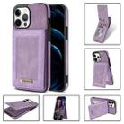 For iPhone 12 Pro N.BEKUS Vertical Flip Card Slot RFID Phone Case(Purple) - 1