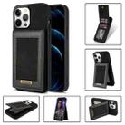 For iPhone 12 Pro N.BEKUS Vertical Flip Card Slot RFID Phone Case(Black) - 1