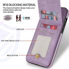 For iPhone 14 Pro N.BEKUS Vertical Flip Card Slot RFID Phone Case(Purple) - 6