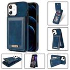 For iPhone 11 N.BEKUS Vertical Flip Card Slot RFID Phone Case (Blue) - 1