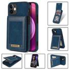 For iPhone 12 N.BEKUS Vertical Flip Card Slot RFID Phone Case(Blue) - 1