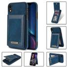 For iPhone XR N.BEKUS Vertical Flip Card Slot RFID Phone Case(Blue) - 1