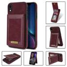 For iPhone XR N.BEKUS Vertical Flip Card Slot RFID Phone Case(Wine Red) - 1