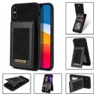 For iPhone X / XS N.BEKUS Vertical Flip Card Slot RFID Phone Case(Black) - 1