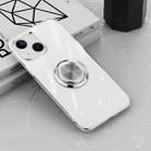 For iPhone 14 Electroplating Ring Clear Phone Case (Silver) - 1