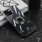 For iPhone 14 Electroplating Ring Clear Phone Case (Black) - 1