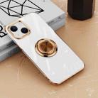 For iPhone 13 Electroplating Ring Clear Phone Case(Gold) - 1