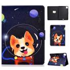 For iPad Pro 11 2020 Electric Pressed TPU Left and Right Open Flat Leather Tablet Case with Sleep Function & Card Buckle Anti-skid Strip(Space Dog) - 1