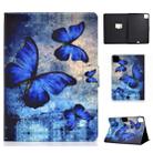 For iPad Pro 11 2020 Electric Pressed TPU Left and Right Open Flat Leather Tablet Case with Sleep Function & Card Buckle Anti-skid Strip(Retro Butterfly) - 1