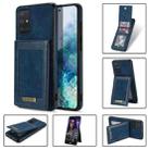 For Samsung Galaxy A71 4G N.Bekus Vertical Flip Card Slot RFID Phone Case(Blue) - 1