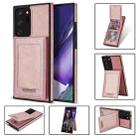 For Samsung Galaxy Note20 Ultra N.Bekus Vertical Flip Card Slot RFID Phone Case(Rose Gold) - 1