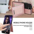 For Samsung Galaxy S21 Ultra 5G N.Bekus Vertical Flip Card Slot RFID Phone Case(Rose Gold) - 4