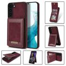 For Samsung Galaxy S21 5G N.Bekus Vertical Flip Card Slot RFID Phone Case(Wine Red) - 1