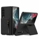 For Samsung Galaxy Z Fold4 GKK Ultra-thin Leather Phone Case with Card Slots(Black) - 1