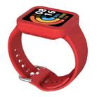 For Xiaomi Redmi Watch / Watch Lite Solid Color Silicone Integrated Watch Band(Red) - 1