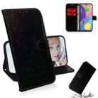For Galaxy A70s Solid Hyun Color Magnetic Attraction Horizontal Flip Leather Case with Lanyard, Support Holder & Card Slot & Wallet(Black) - 1