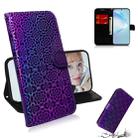 For Galaxy S20+ Solid Hyun Color Magnetic Attraction Horizontal Flip Leather Case with Lanyard, Support Holder & Card Slot & Wallet(Purple) - 1