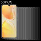 50 PCS 0.26mm 9H 2.5D Tempered Glass Film For vivo V25 / V25e / X80 Lite / V21s - 1