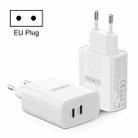 DUZZONA T4 PD 35W Dual Type-C Ports Travel Charger, Plug Type:EU Plug(White) - 1